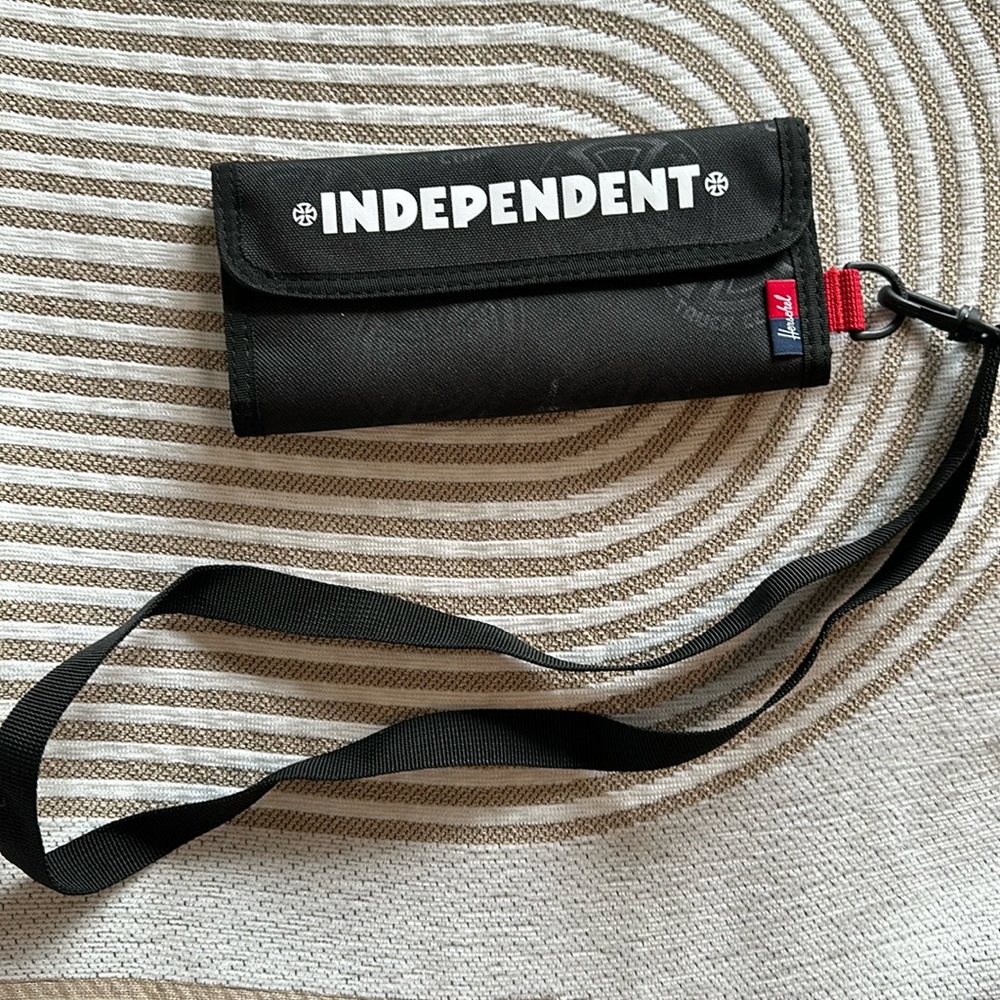 Independent, lanyard wallet/card holder. Like new.
